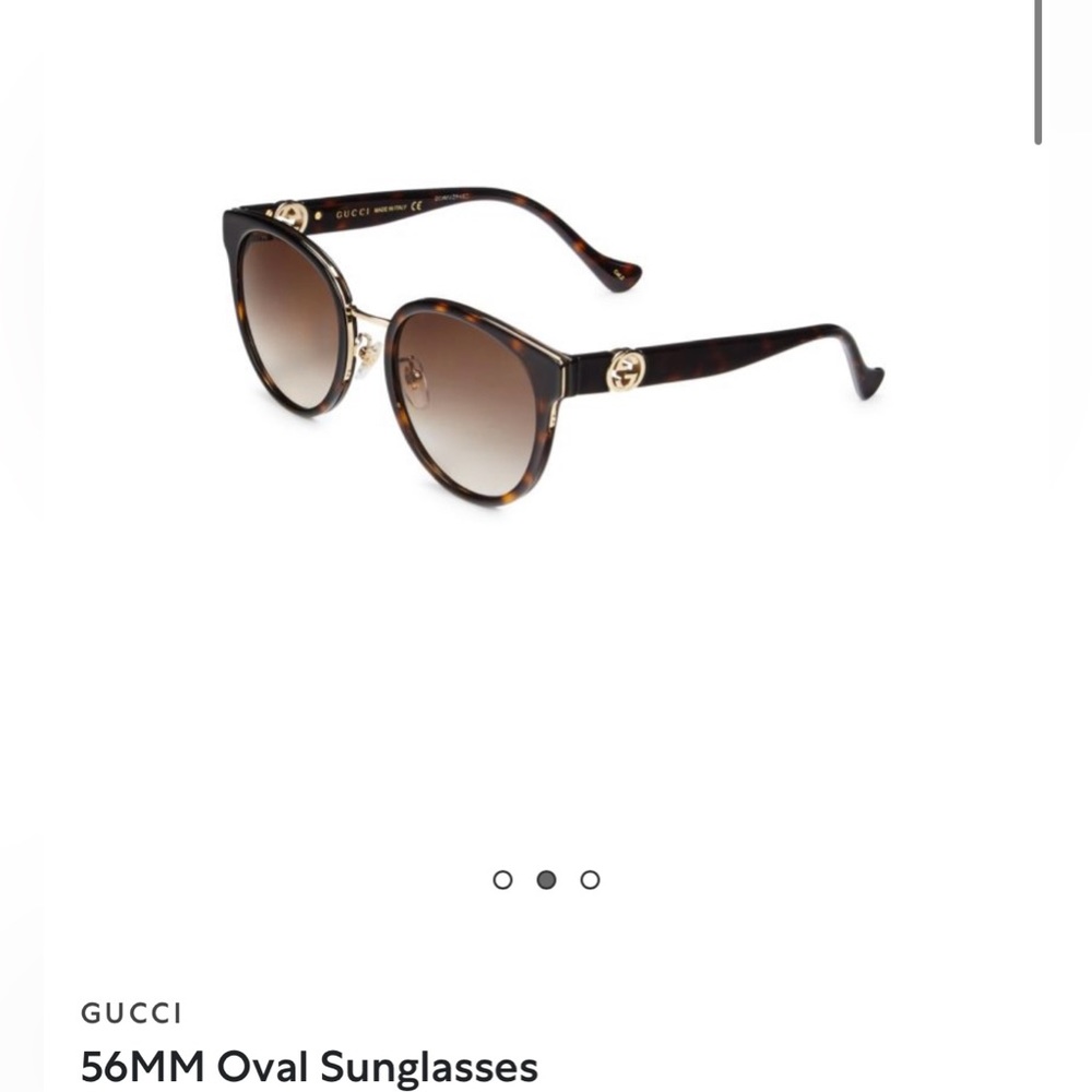GUCCI 56 mm oval sunglasses.